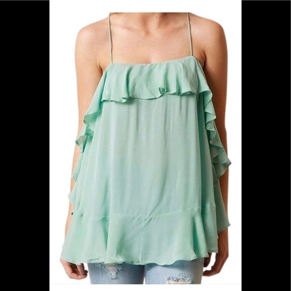 Free People Tops - NWT Free People Relaxed Sleeveless Ruffled Blouse